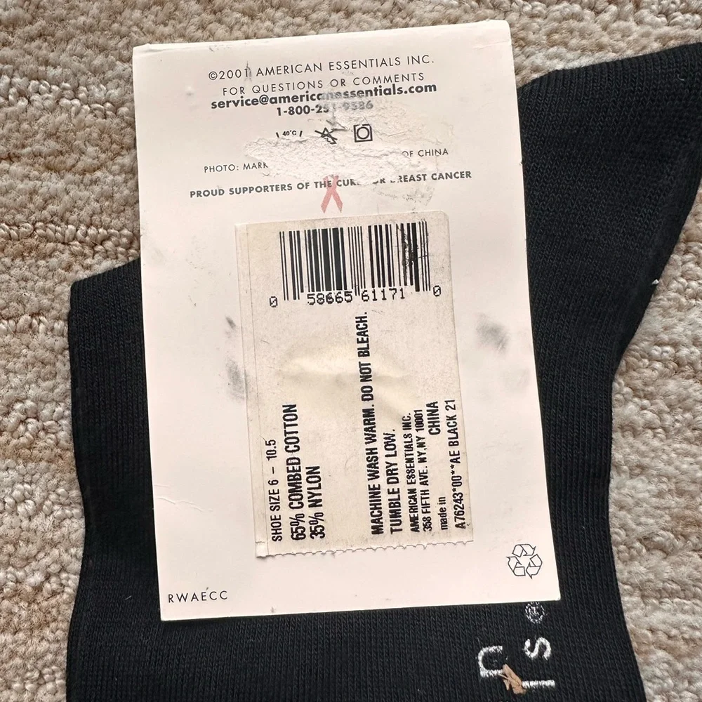 3 Pairs of NWT American Essentials Socks Black Dress Casual From Macy’s